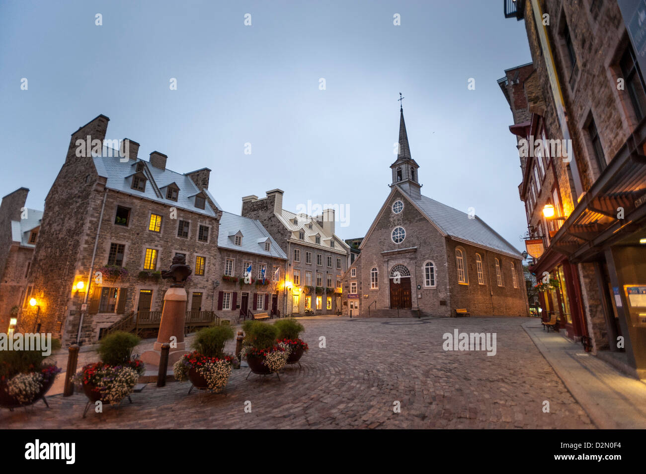 Place Royale, Quebec City, nella provincia del Québec, Canada, America del Nord Foto Stock