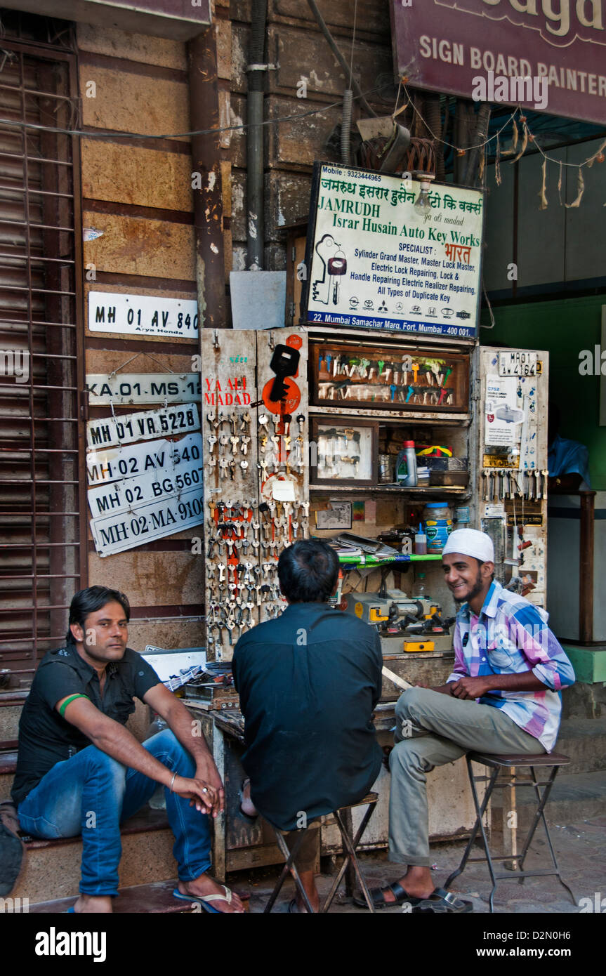 Fort Mumbai ( Bombay ) India fabbro street market Foto Stock