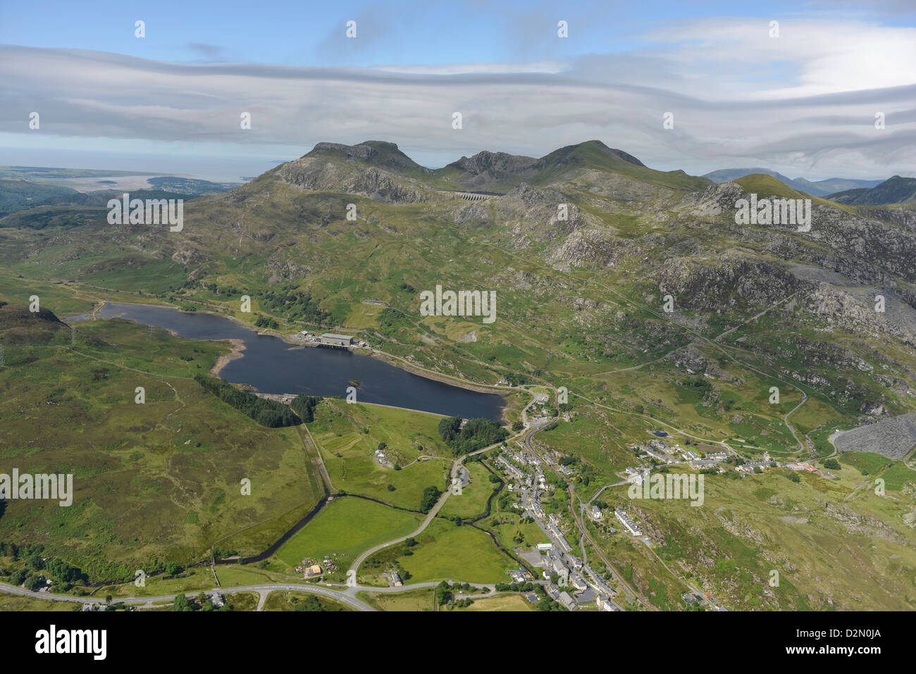 Fotografia aerea nel Parco Nazionale di Snowdonia Foto Stock