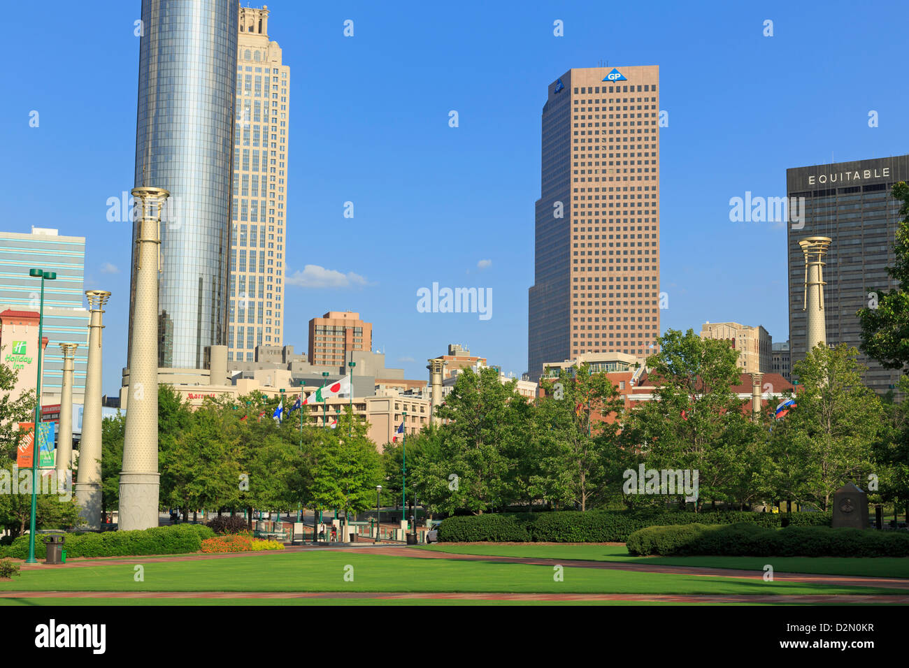 Il Centennial Olympic Park, Atlanta, Georgia, Stati Uniti d'America, America del Nord Foto Stock