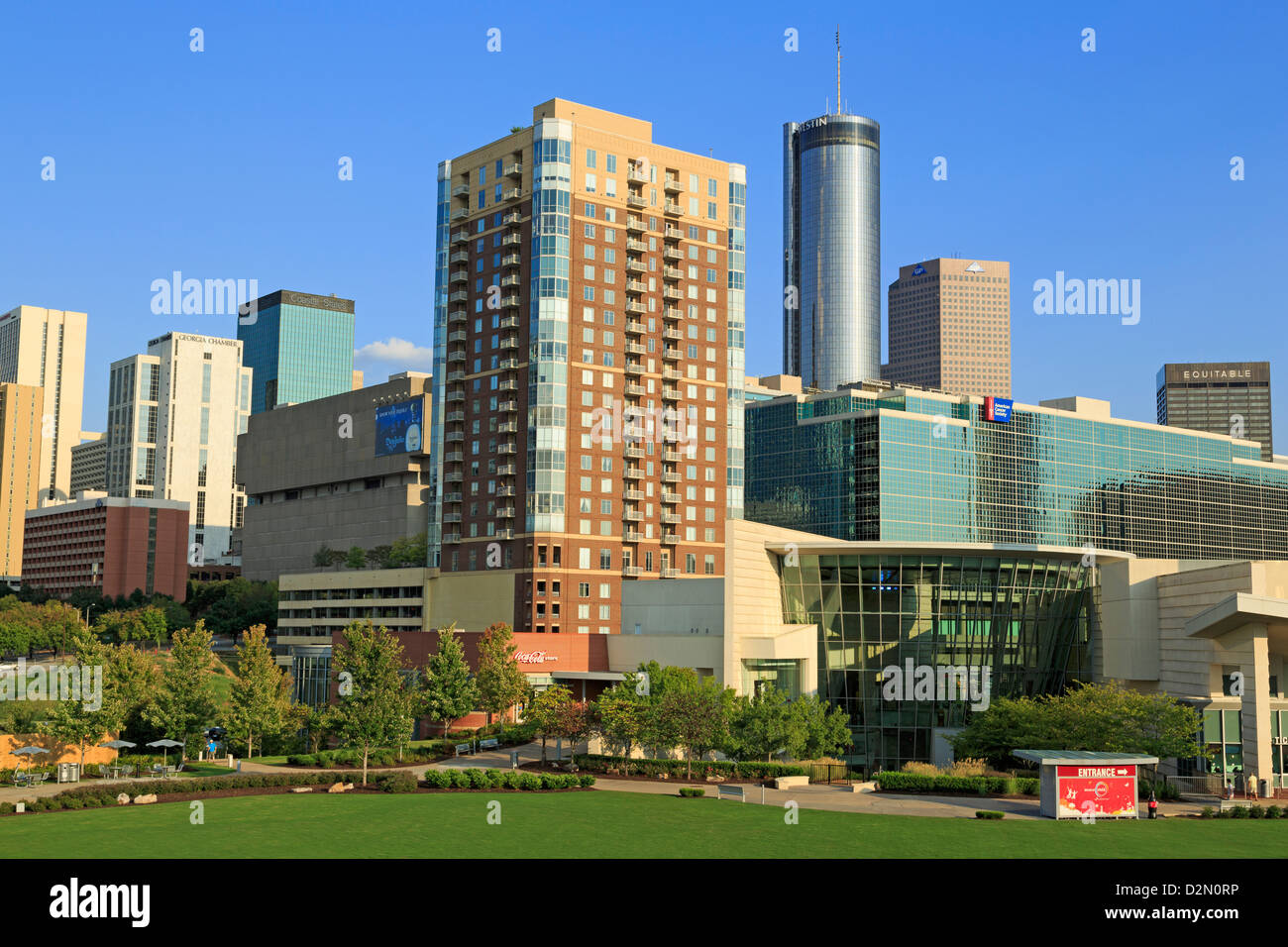 Mondo di Coca Cola in Pemberton Park, Atlanta, Georgia, Stati Uniti d'America, America del Nord Foto Stock
