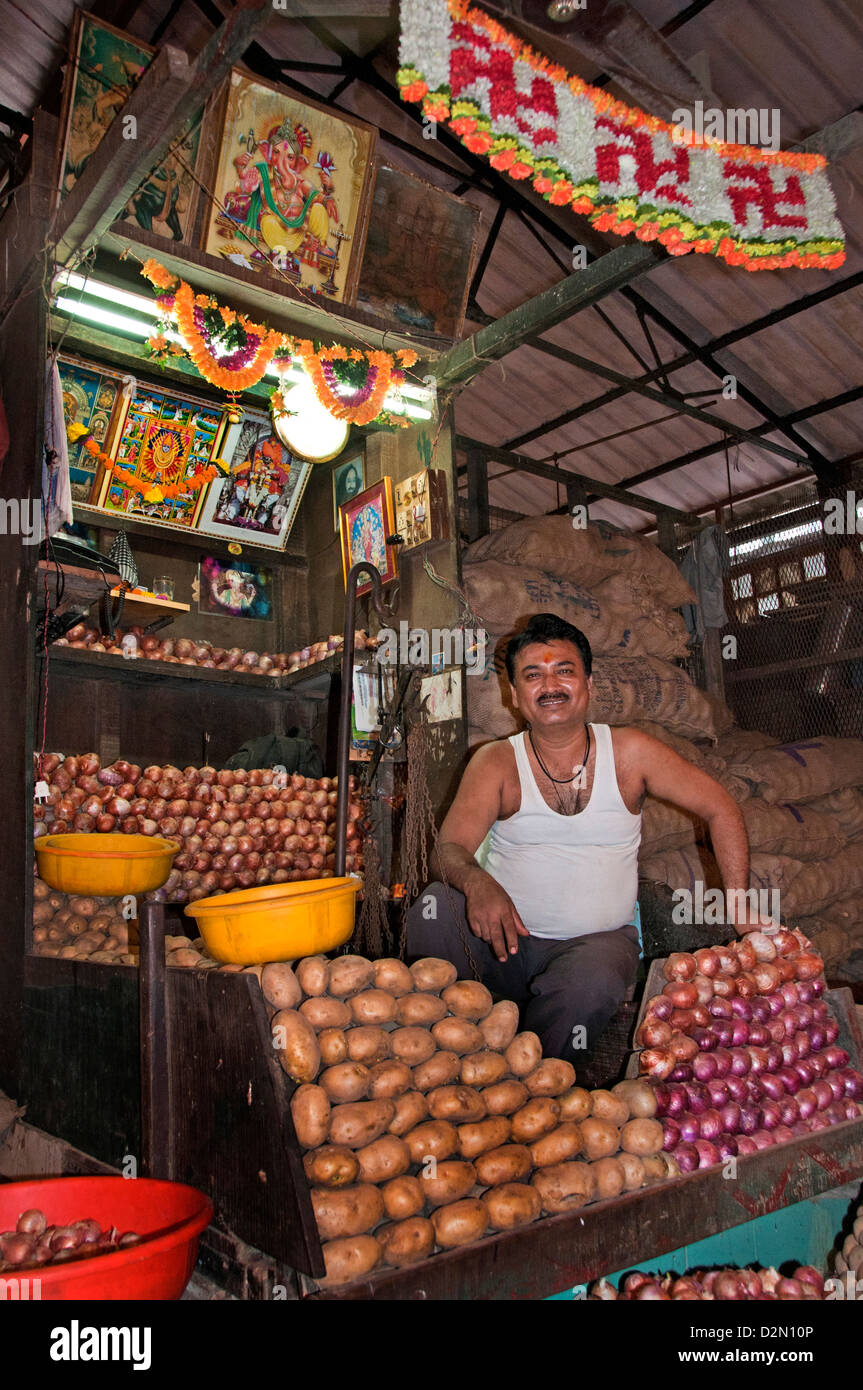 Fort Mumbai ( Bombay ) India street market Foto Stock