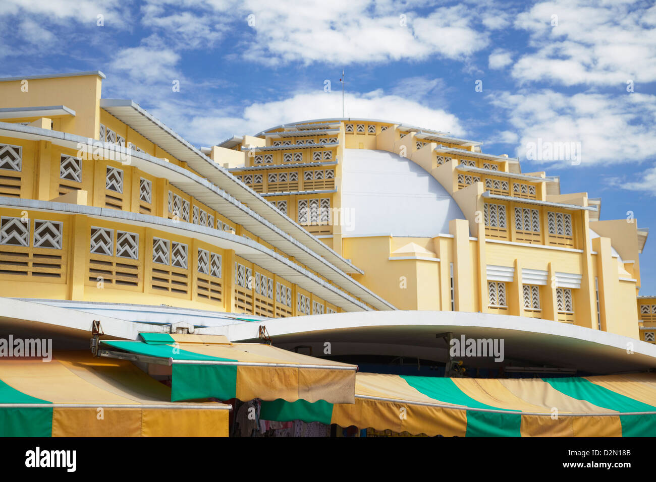 Architettura Art Deco del Mercato Centrale, Phnom Penh, Cambogia, Indocina, Asia sud-orientale, Asia Foto Stock