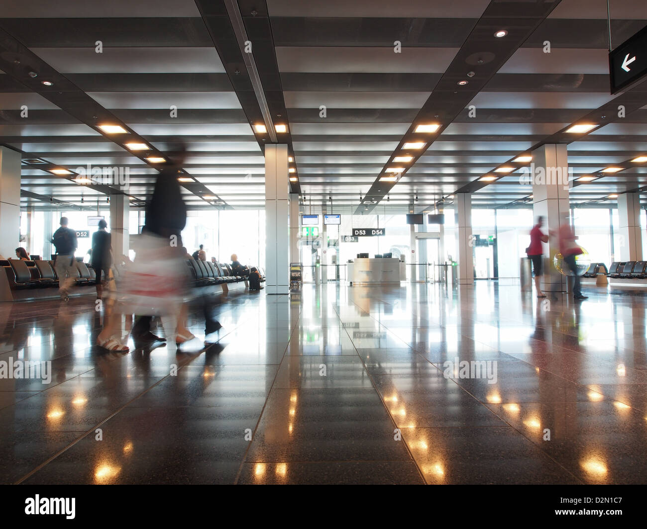 Area di attesa, l'aeroporto di Zurigo, Zurigo, Svizzera, Europa Foto Stock