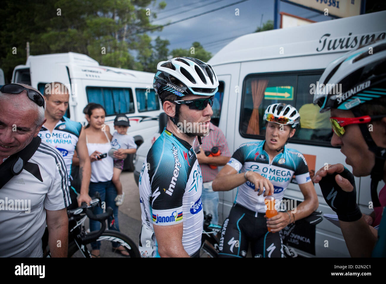 Mark Cavendish finito il settimo stago del Tour de San Luis 2013 Foto Stock