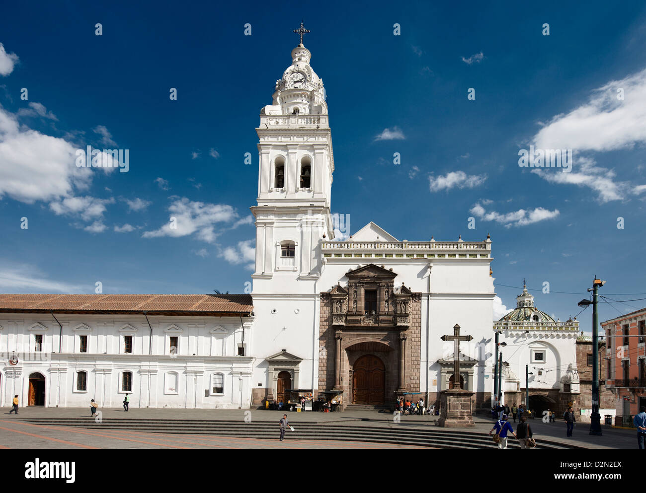 Santo Domingo Monastero e chiesa e Plaza, Quito Ecuador Foto Stock