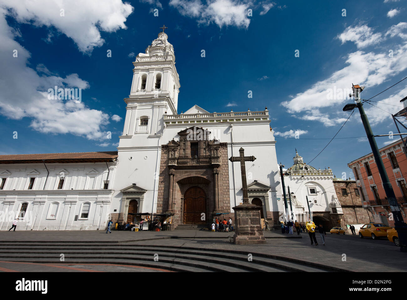 Santo Domingo Monastero e chiesa e Plaza, Quito Ecuador Foto Stock