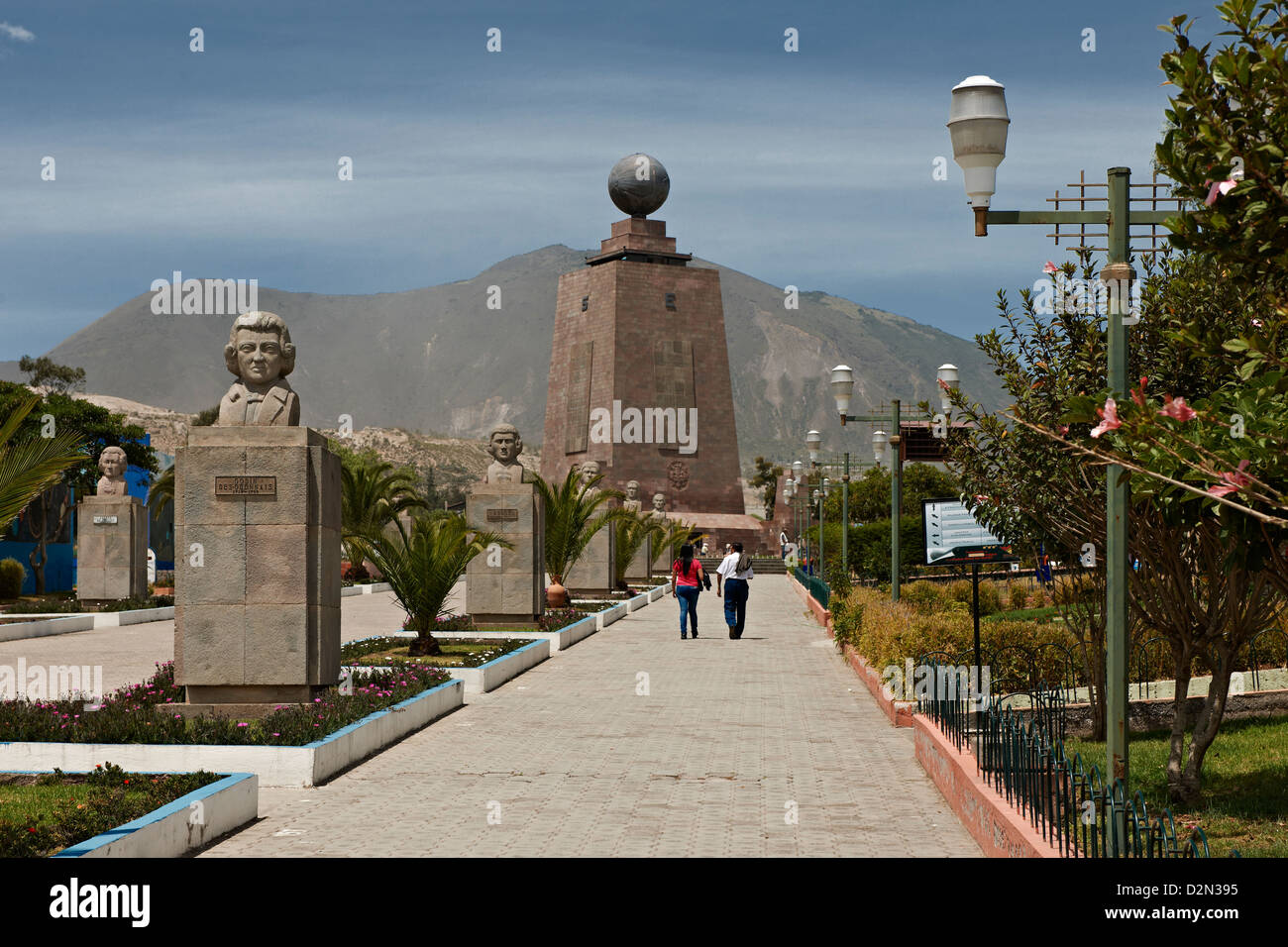 Mitad del Mundo o medio della terra, Quito, Ecuador, Sud America Foto Stock