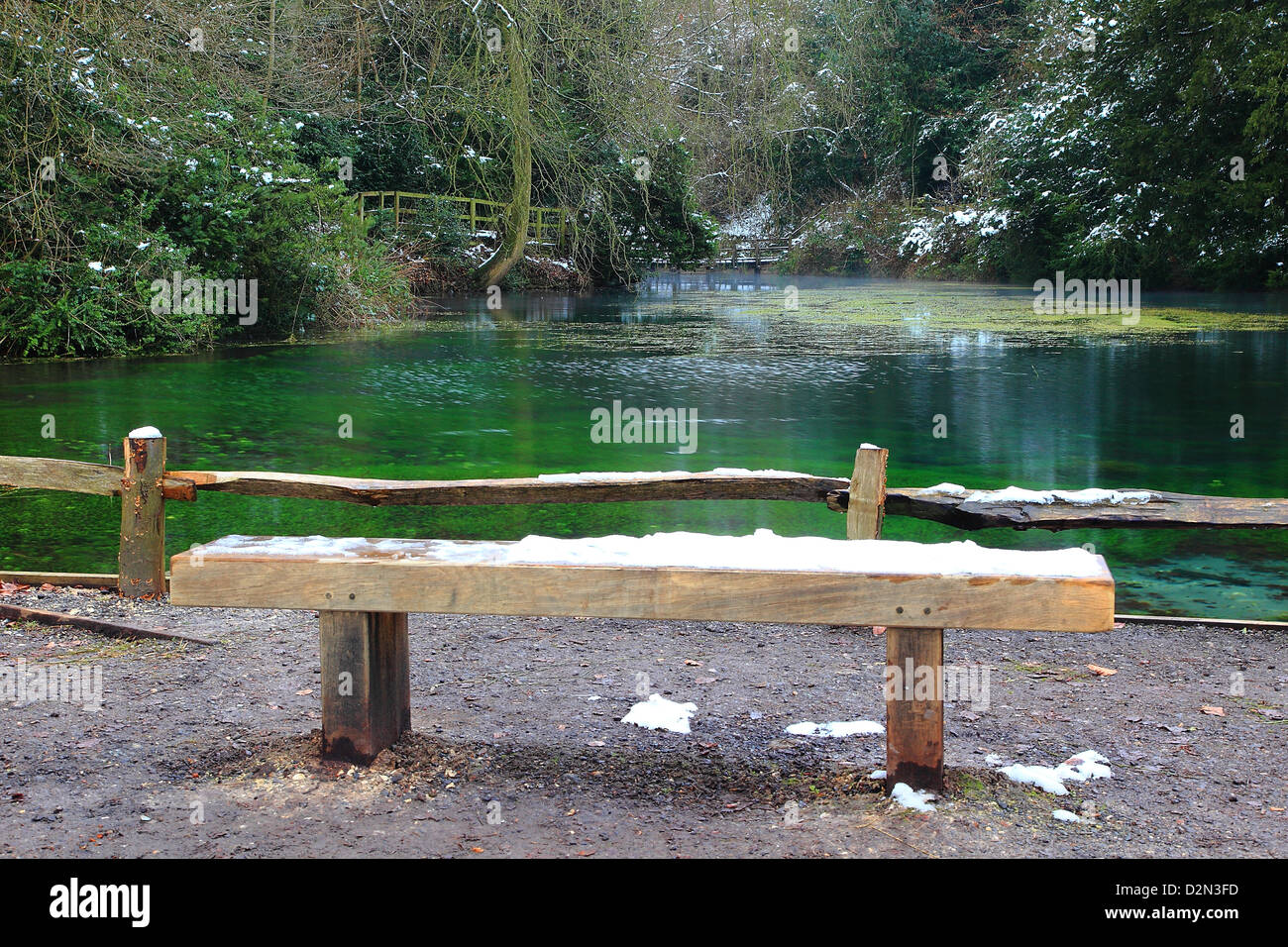 Silent Piscina vicino a Albury, Surrey, Inghilterra Foto Stock