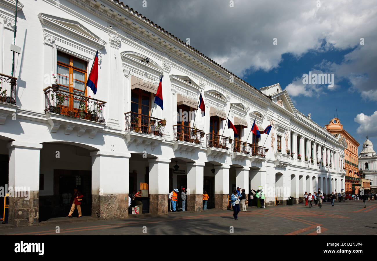 Palazzo dell'Arcivescovo, il Palacio Arzobispal, centro storico di Quito, Ecuador Foto Stock