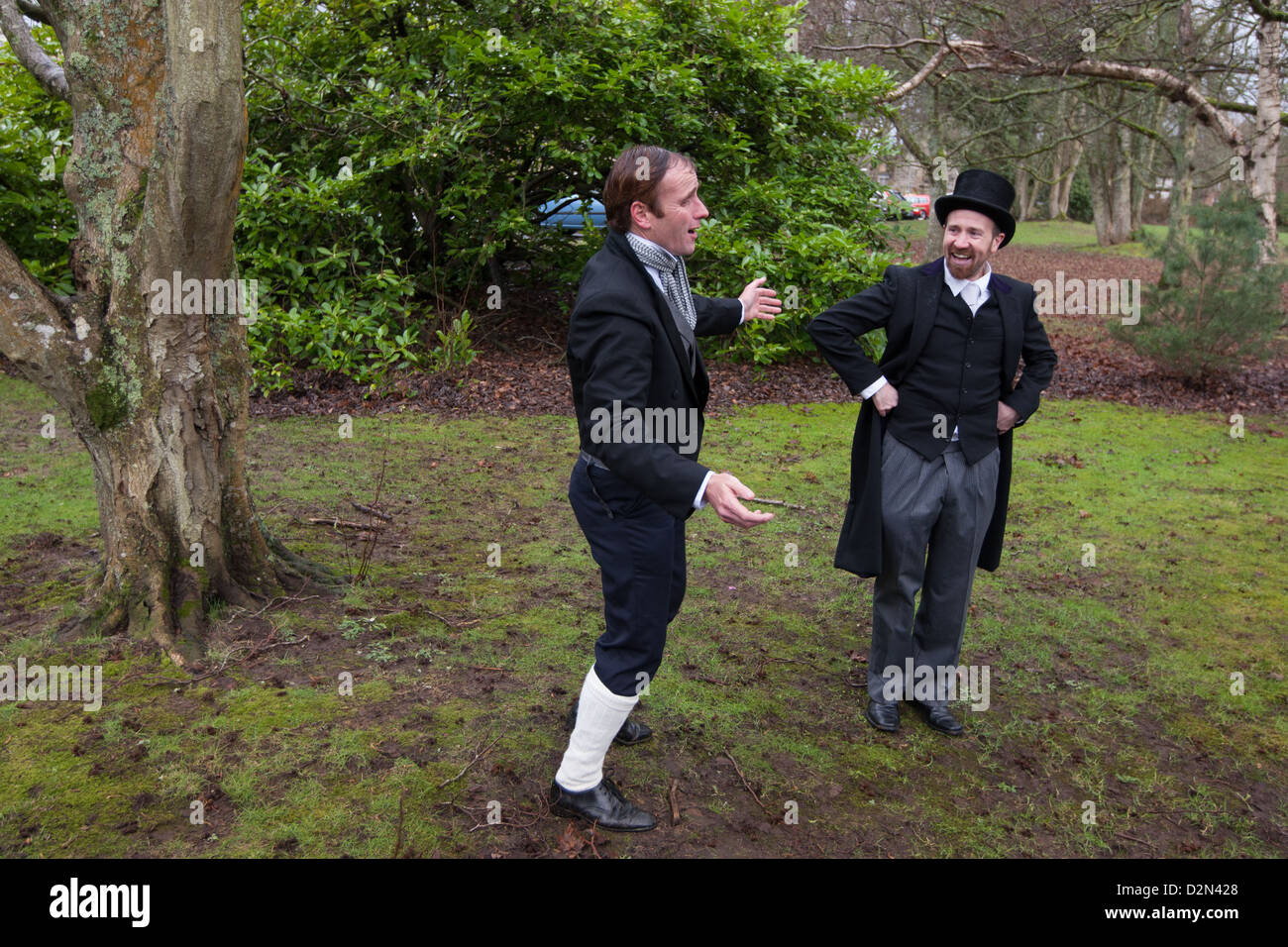 Feste di compleanno di Robert Burns, poeta Scozzese, al Alloway 1759 festival, in Alloway, Ayrshire, in Scozia. Foto Stock