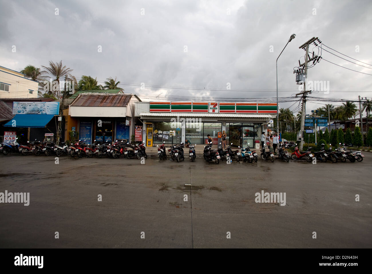 7 undici shop in Thong Sala , Koh Phangan , della Thailandia Foto Stock