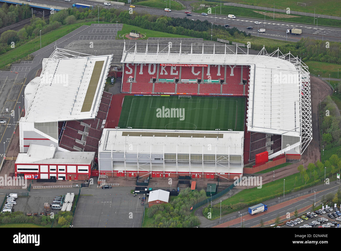Immagine aerea di Stoke City Il Britannia Stadium Foto Stock
