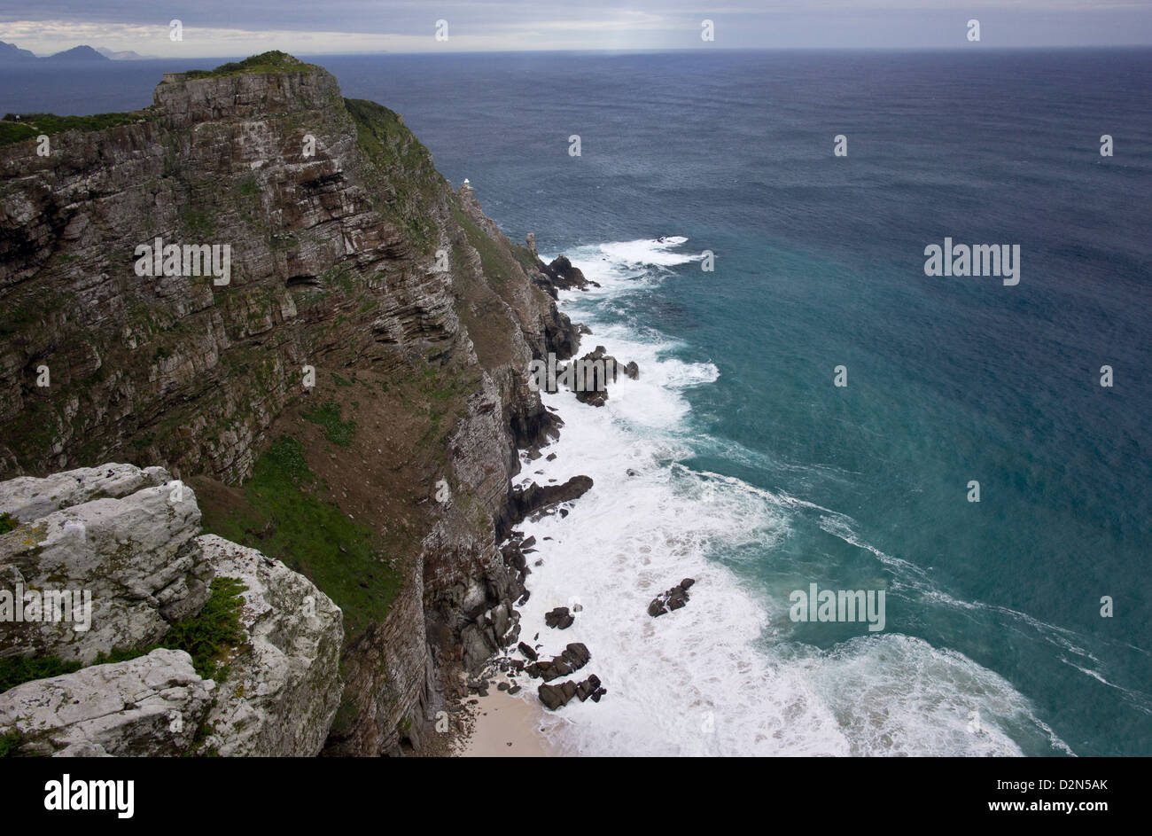 Le alte scogliere a Cape Point Table Mountain National Park, Sud Africa Foto Stock