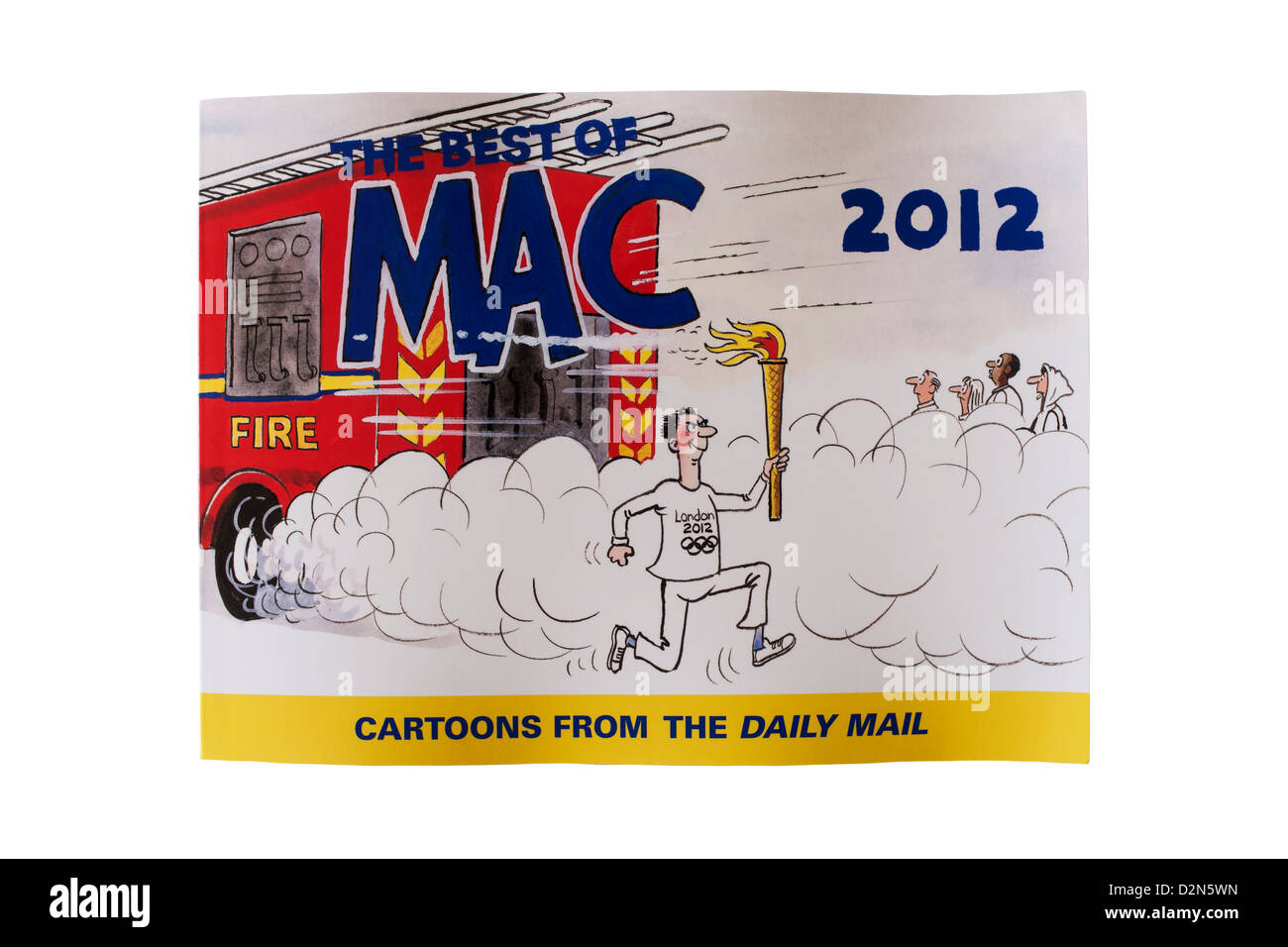 Un cartoon mac book su sfondo bianco Foto Stock