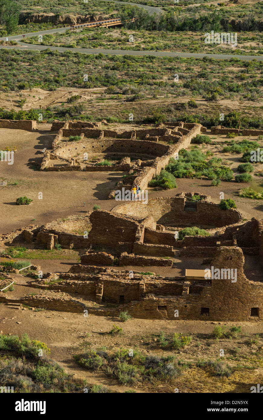 Chaco rovine nel Chaco Culture National Historic Park, New Mexico, NEGLI STATI UNITI Foto Stock