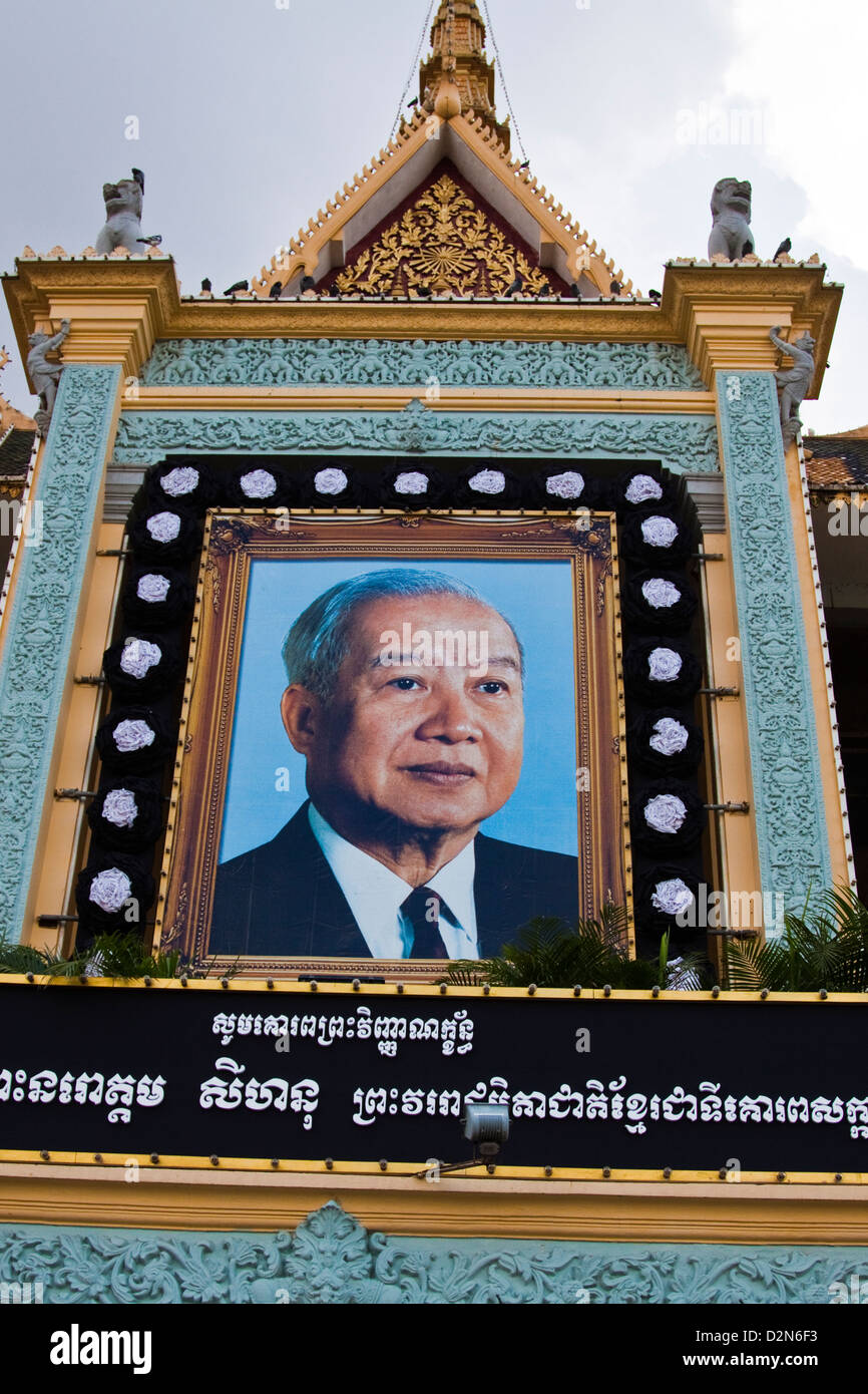 Re Norodom Sihanouk morte Foto Stock