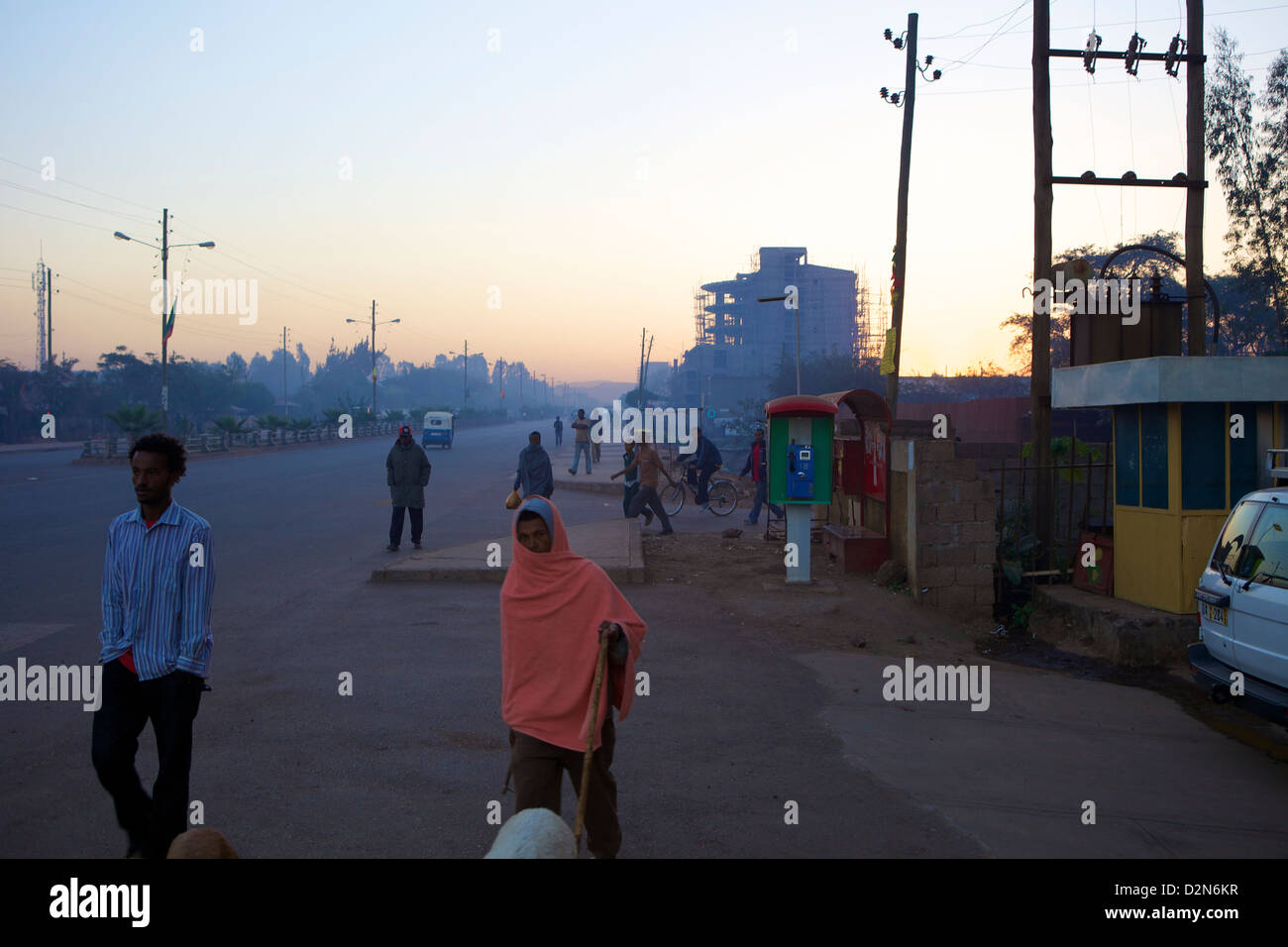 La mattina presto, Bahir Dar, Etiopia, Africa Foto Stock