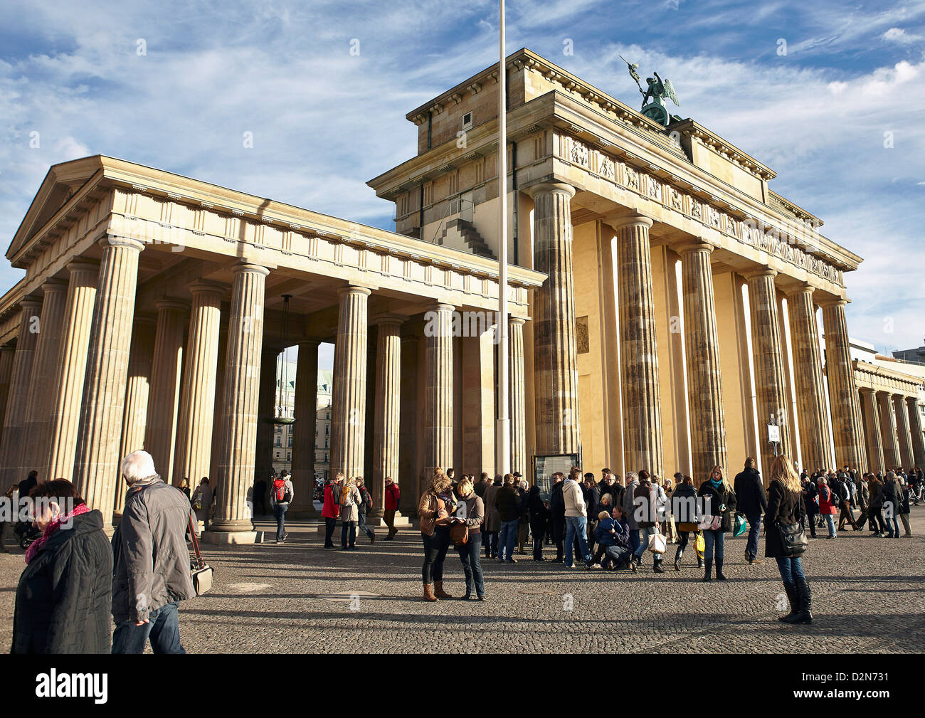 La Porta di Brandeburgo, Berlino, Germania, Europa Foto Stock