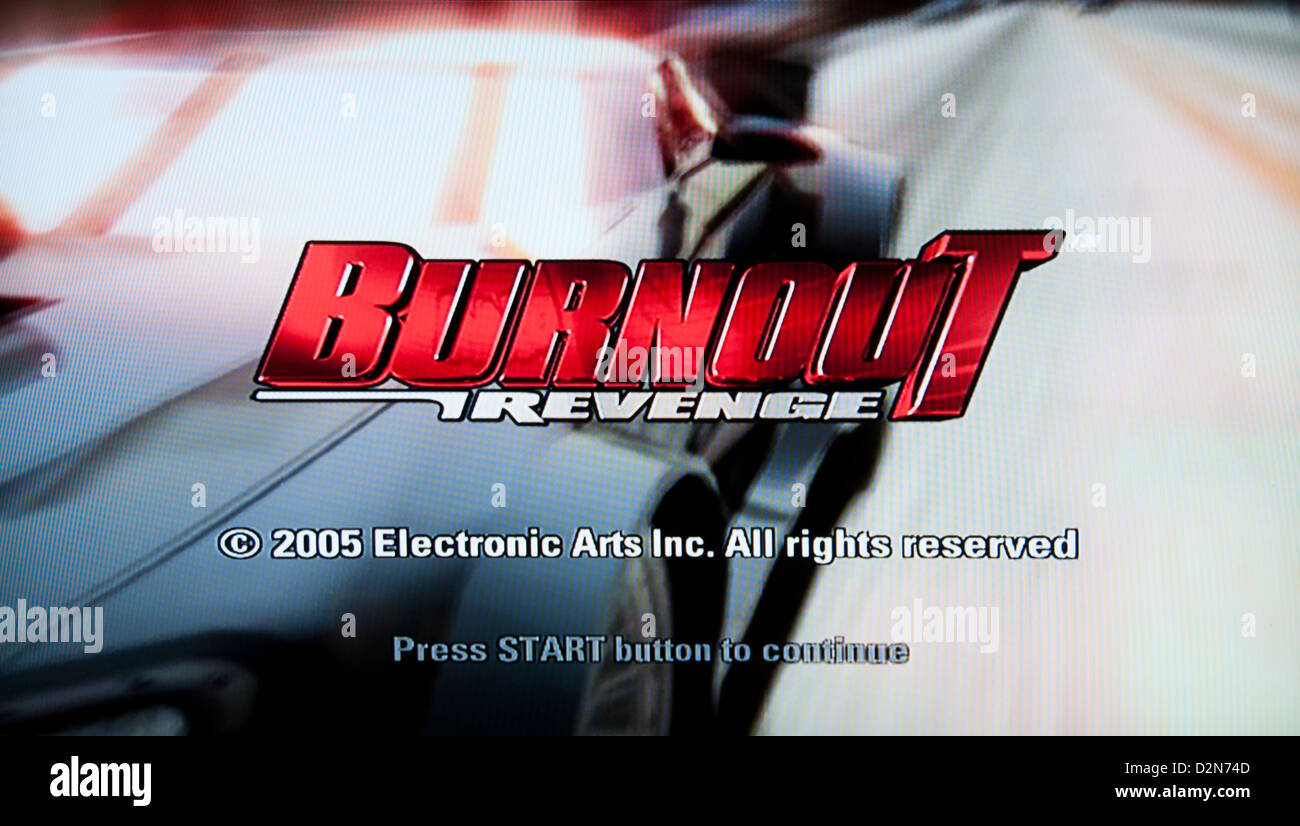 Burnout car racing video gioco Foto Stock