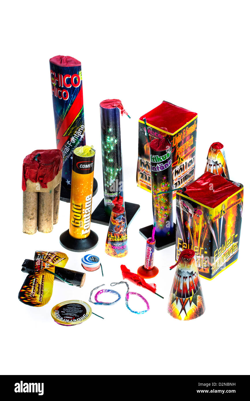 Fuochi d'artificio, fontane di luce. Fuochi d'artificio. Foto Stock