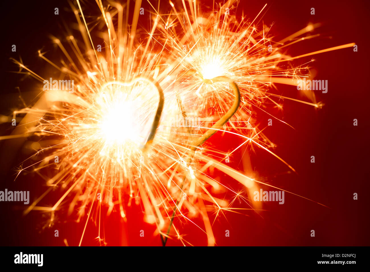 Due di San Valentino a forma di cuore botti Foto Stock