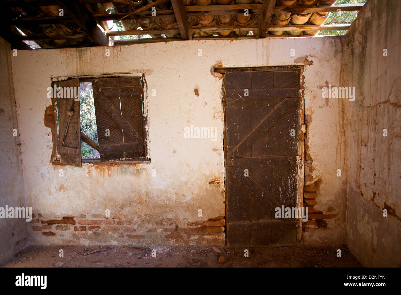 Interni rustici abbandonati a Mazatlán, Messico. Foto Stock