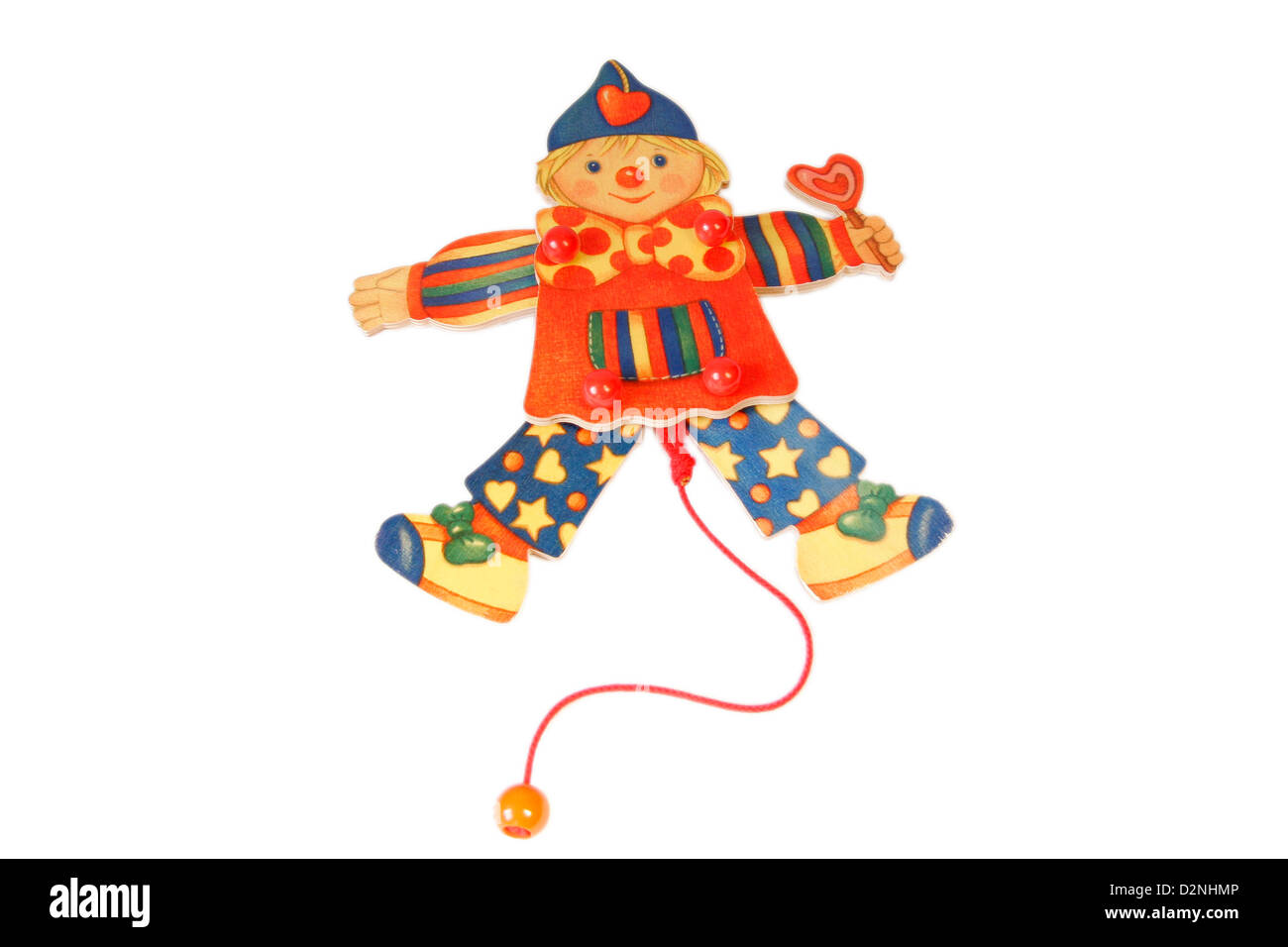 Bella tradizionali puppet isolato su bianco Foto Stock