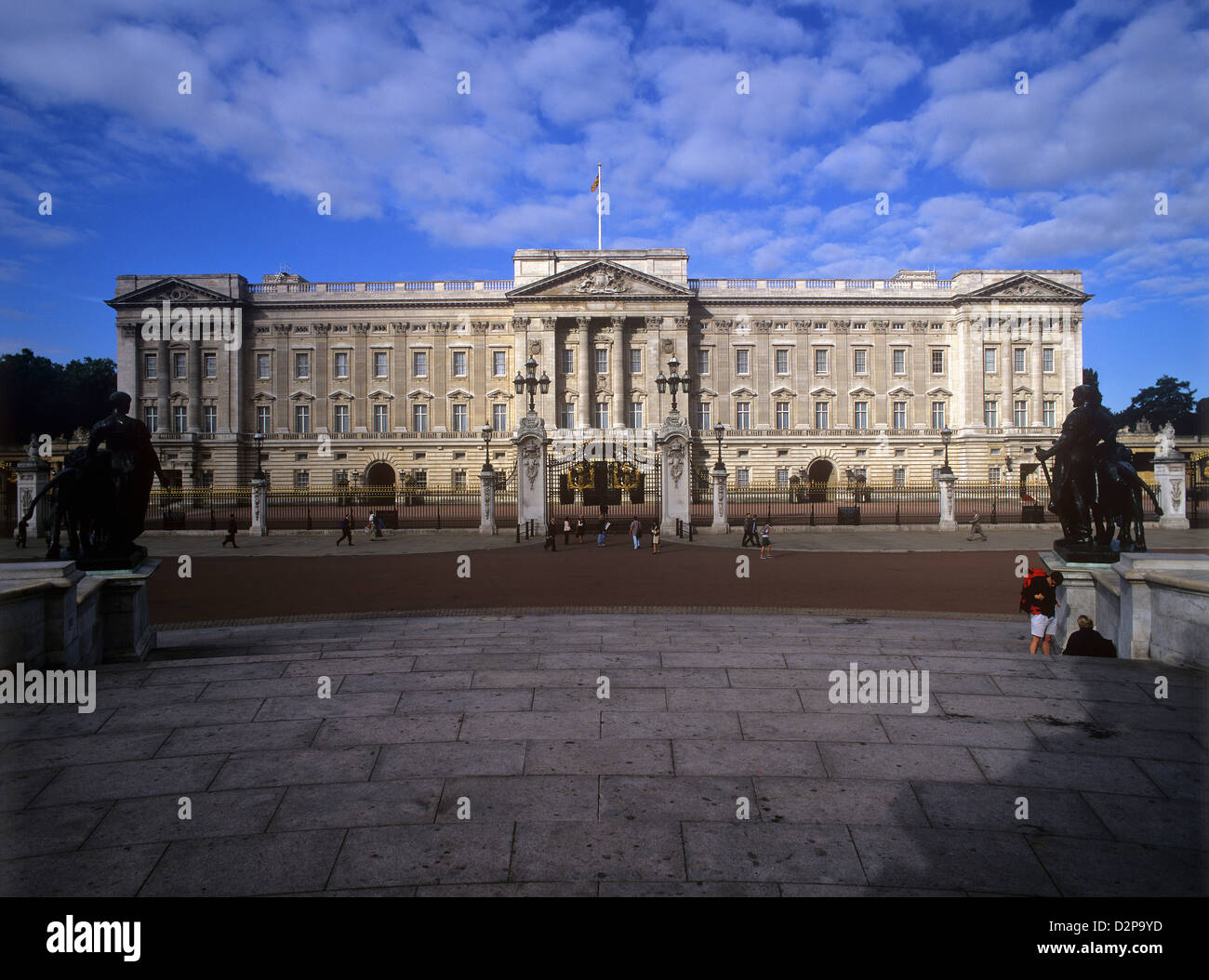 Buckingham Palace, la residenza reale a Londra. Foto Stock