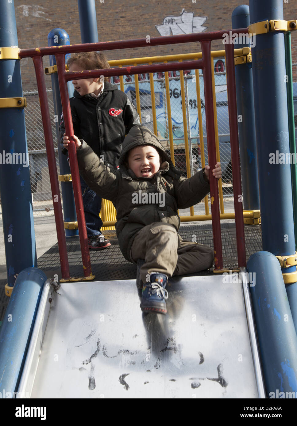 Scuola materna/ day care sul Lower East Side di Manhattan. Foto Stock