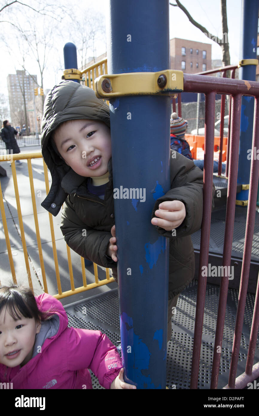 Scuola materna/ day care sul Lower East Side di Manhattan. Foto Stock