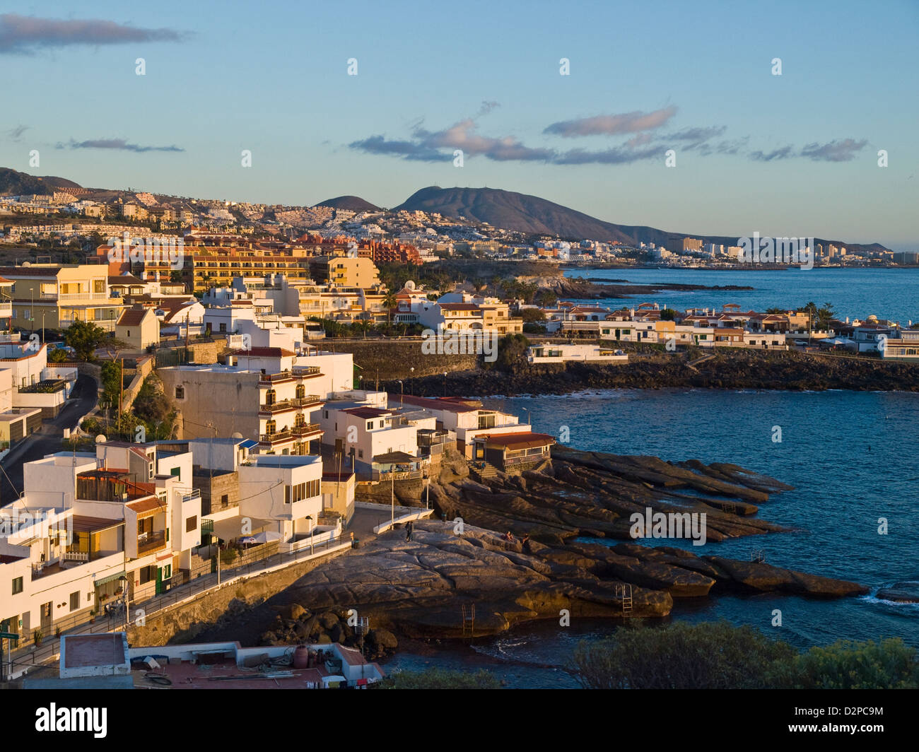 La Caleta su Tenerife west coast, Isole Canarie, Spagna Foto Stock