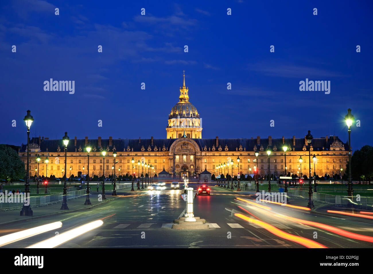 Chiesa Dome e Hotel des Invalides, Parigi, Francia Foto Stock