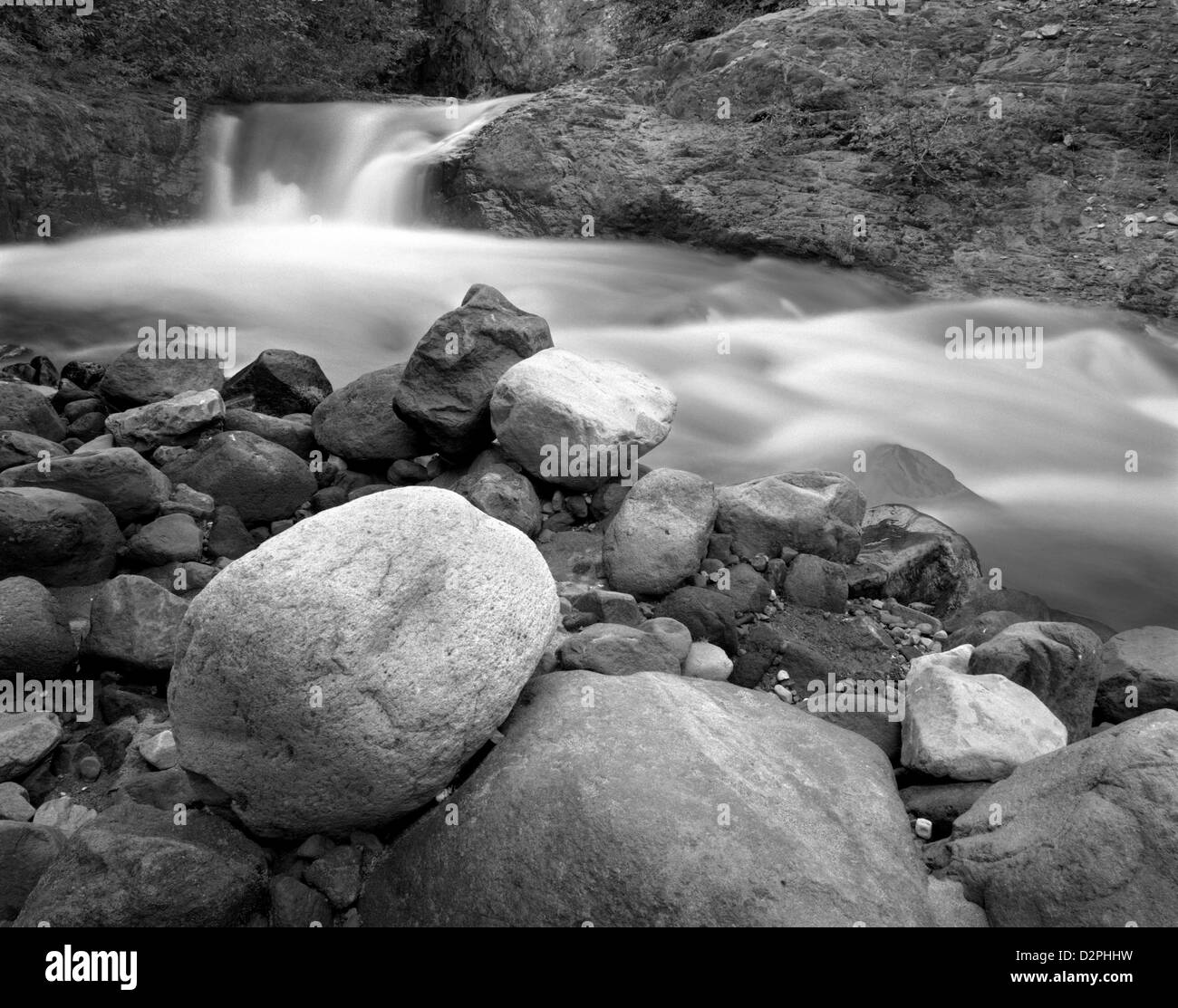 BW00930-00...WASHINGTON - Creek in Lahar Canyon, Mount Saint Helens National Volcanic Monument. Foto Stock