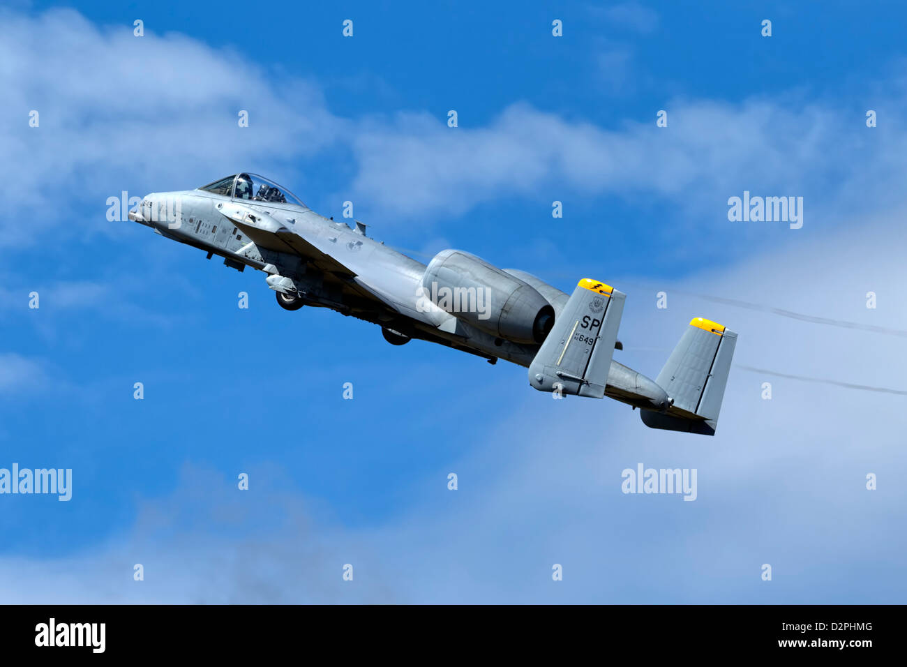 Un USAF Fairchild Republic A10 II Thunderbolt Warthog attacco a terra di aeromobili Foto Stock