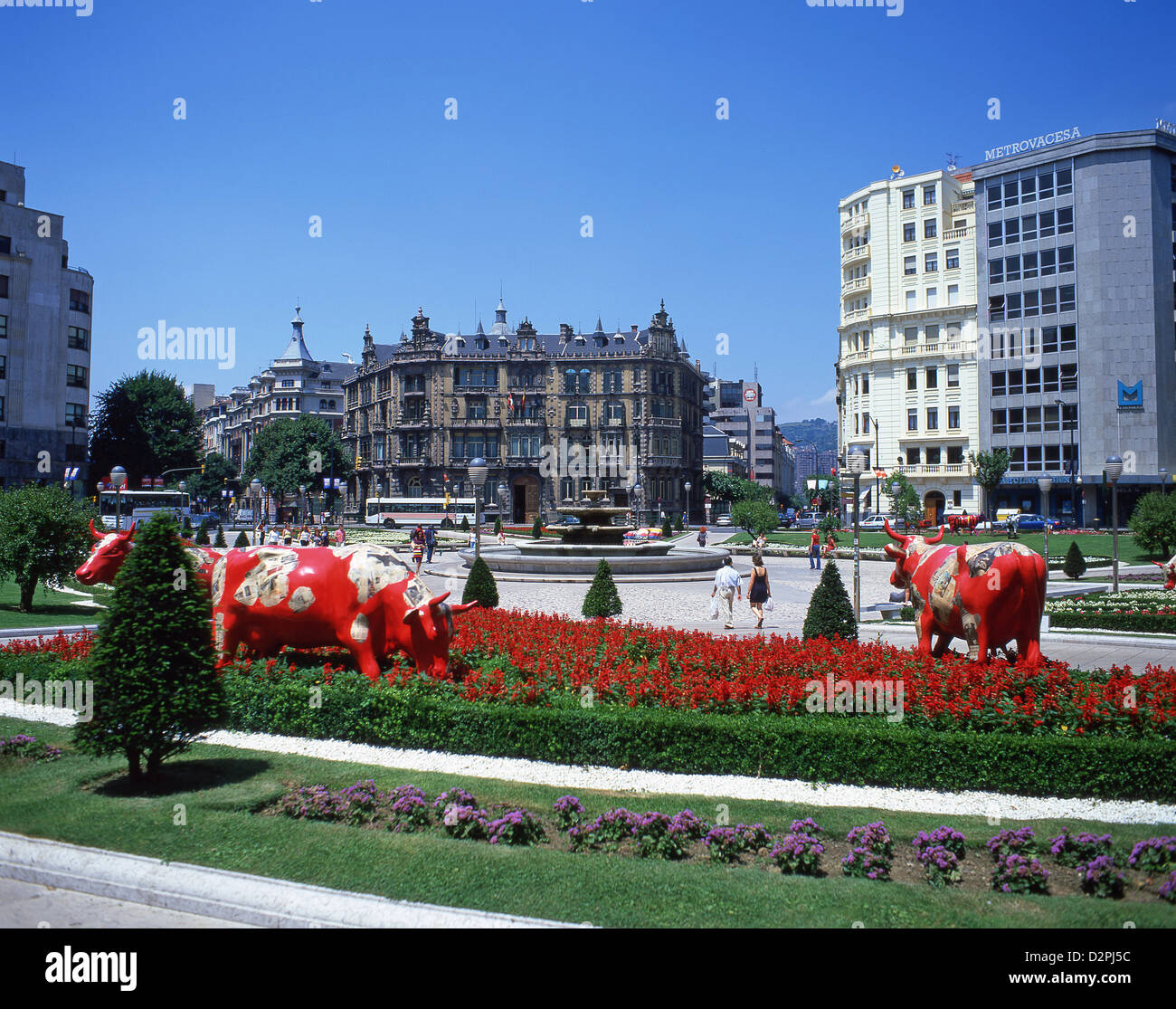 Place de Federico Moyua, Bilbao, provincia di Biscaglia, Paesi Baschi Foto Stock