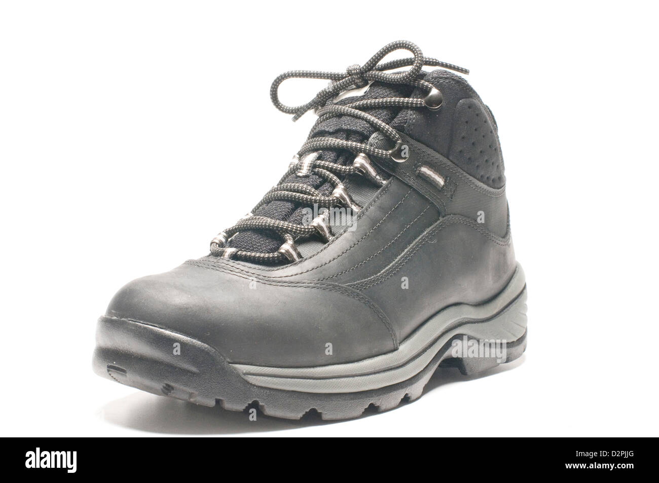 Leggero e robusto escursionismo scarpa boot colore nero Foto Stock