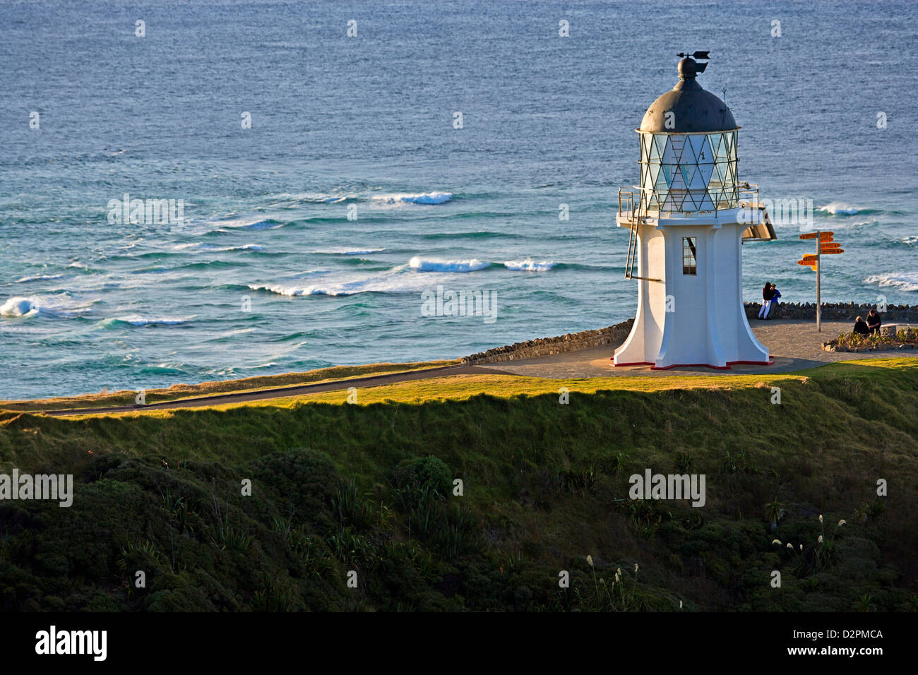 Cape Reinga e Cape Reinga Lighthouse, Northland e North Island, Nuova Zelanda. Foto Stock