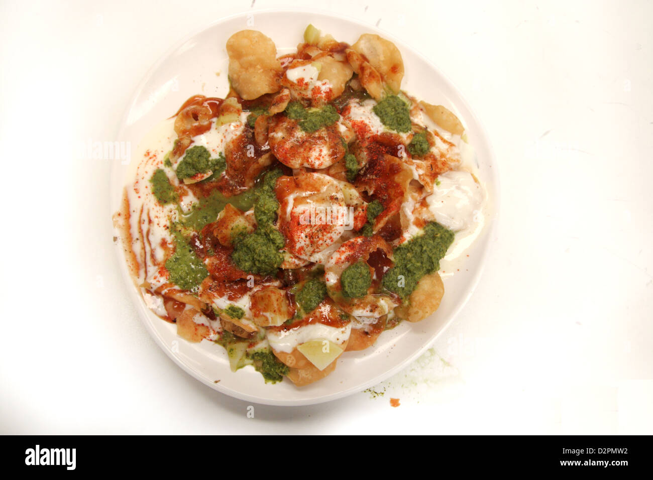 Papri chaat , a nord il cibo indiano Foto Stock