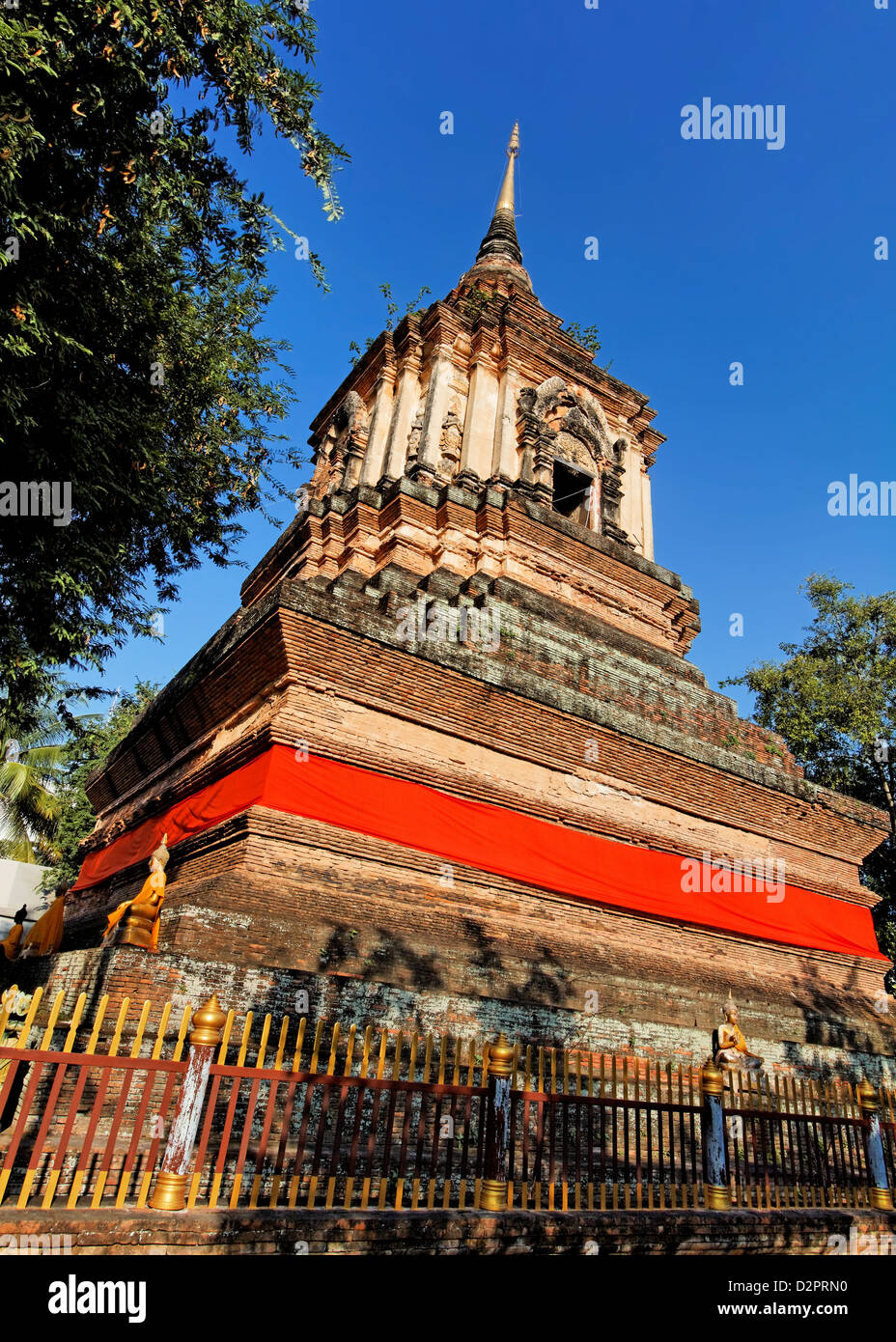 Chedi di Wat Lok moli (Molee) / Chiang Mai / Tailandia Foto Stock