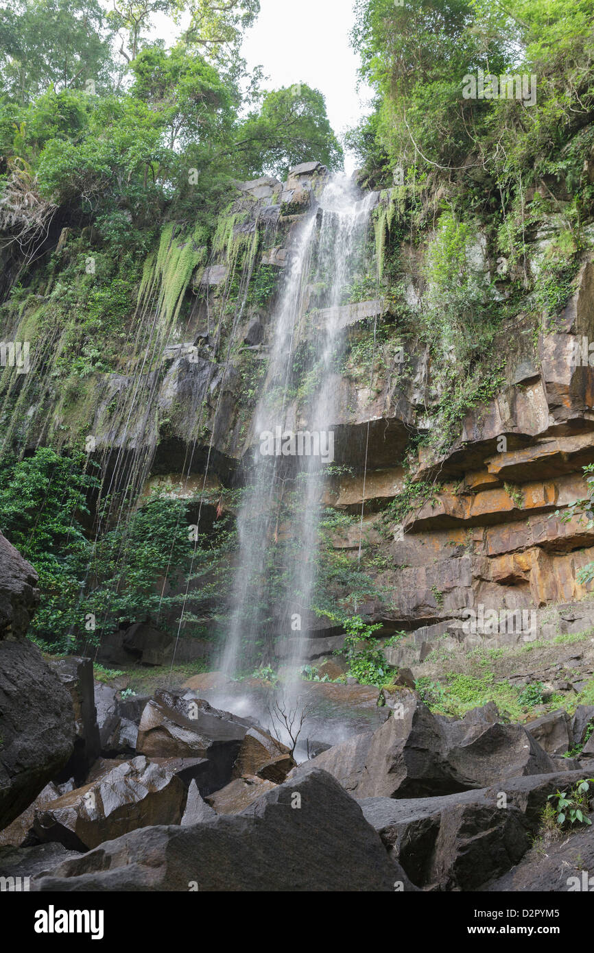 Samraong Anlung cascata, Chambok Ecoturismo Park, Cambogia, Indocina, Asia sud-orientale, Asia Foto Stock