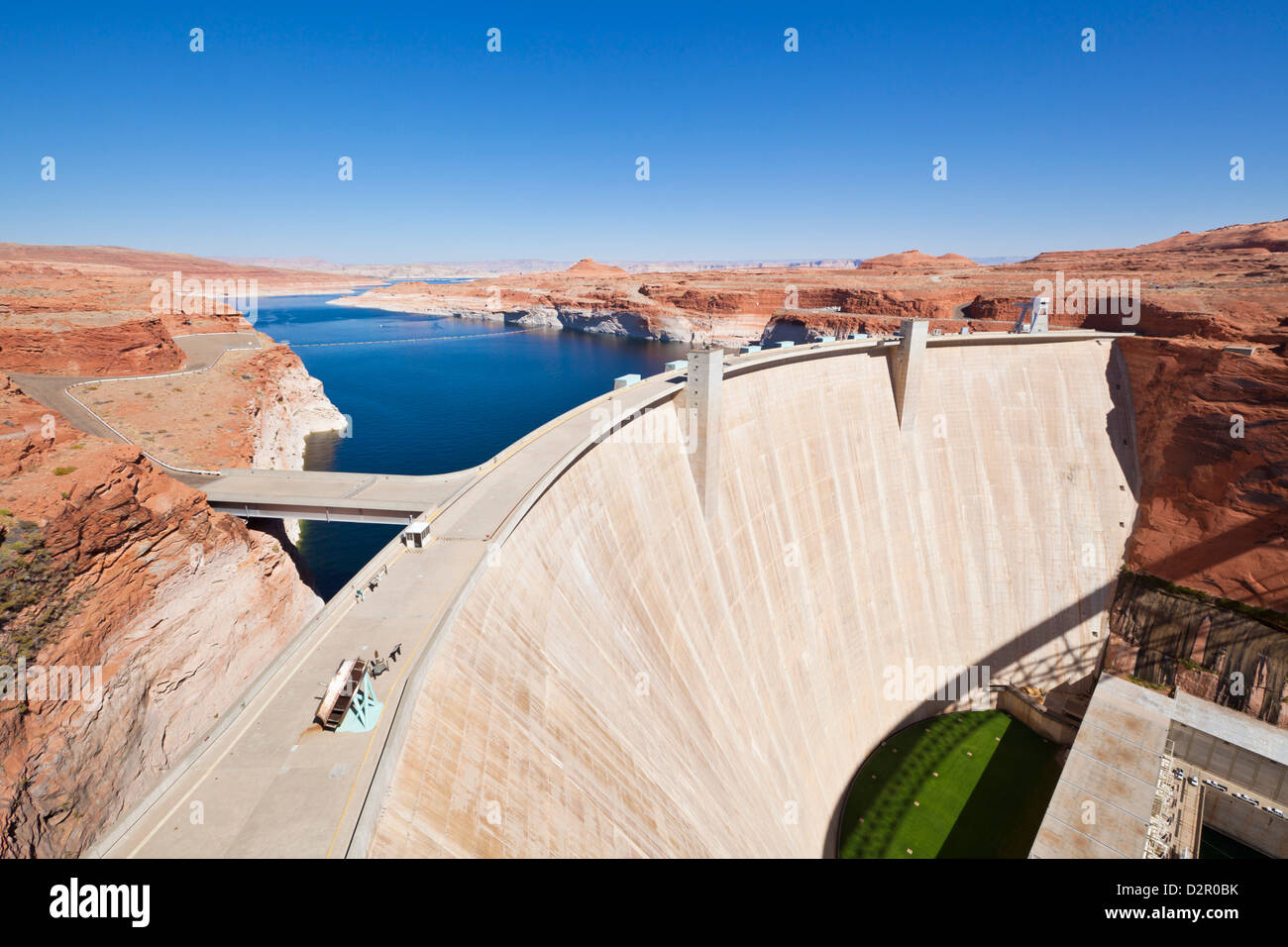 Glen Canyon Dam, Lake Powell, Pagina, Arizona, Stati Uniti d'America, America del Nord Foto Stock