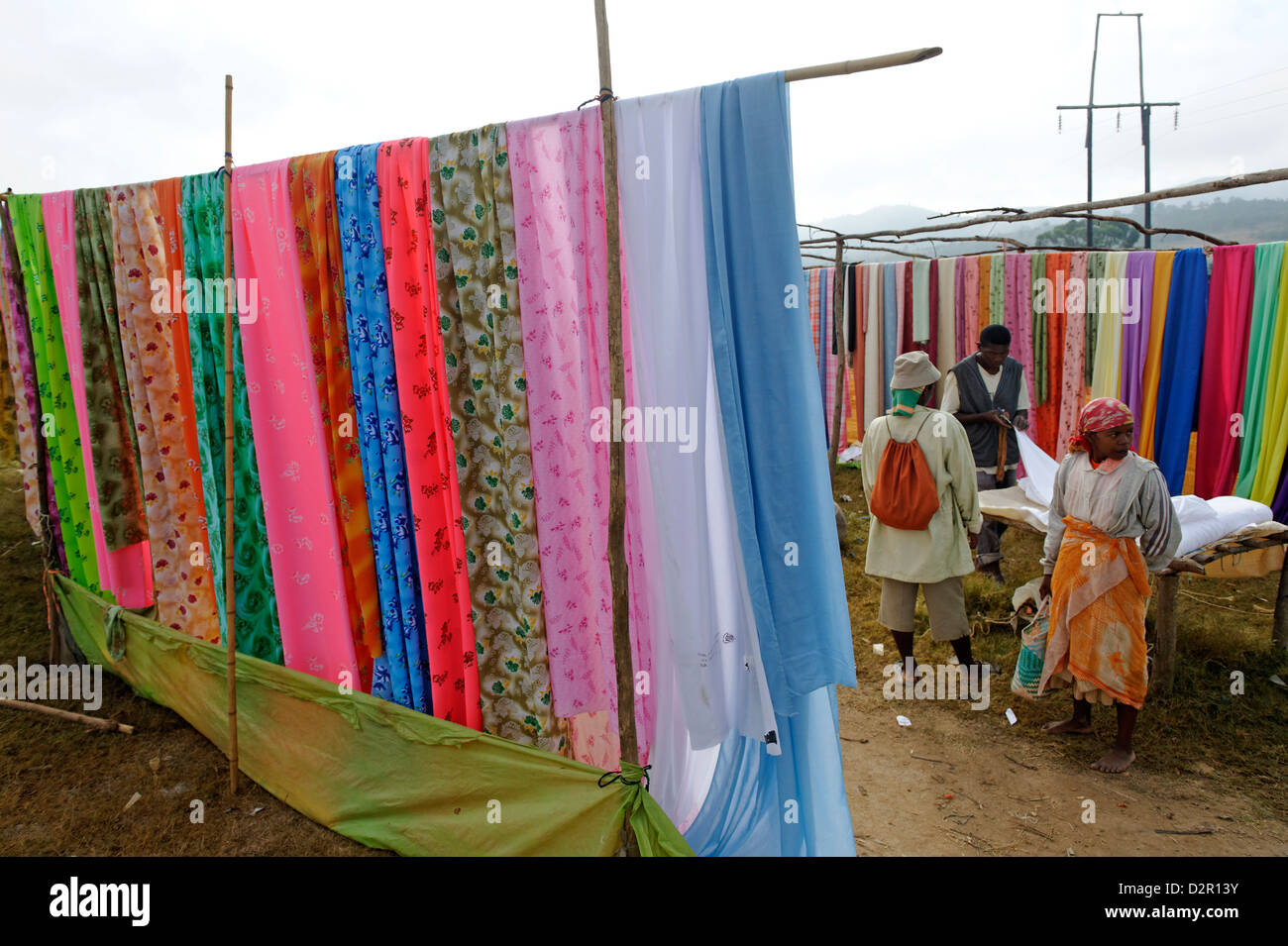 Il mercato del venerdì nel paese Betsileo, intorno a Fianarantsoa, Madagascar, Africa Foto Stock