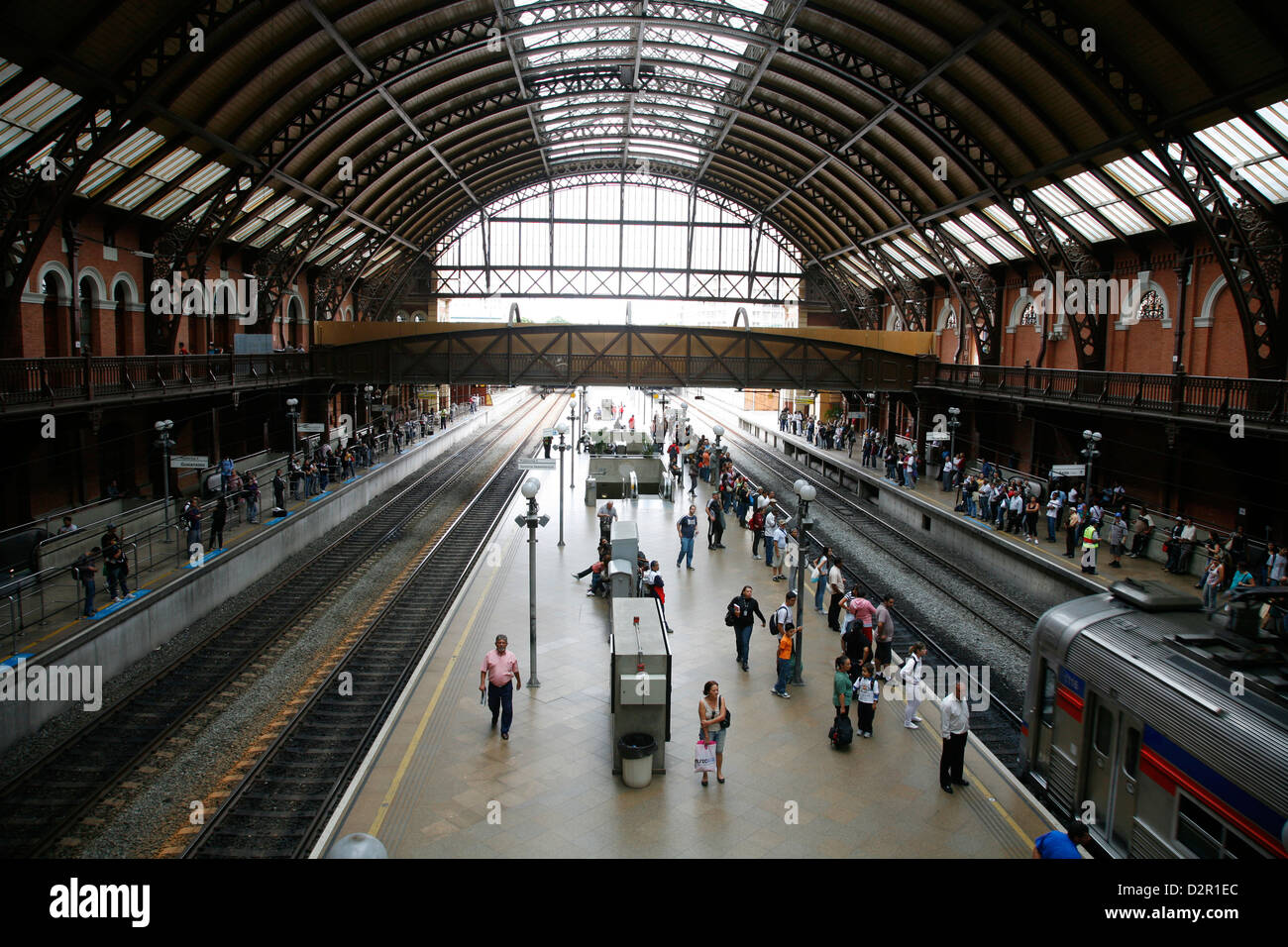 Estacao da Luz stazione ferroviaria, Sao Paulo, Brasile, Sud America Foto Stock