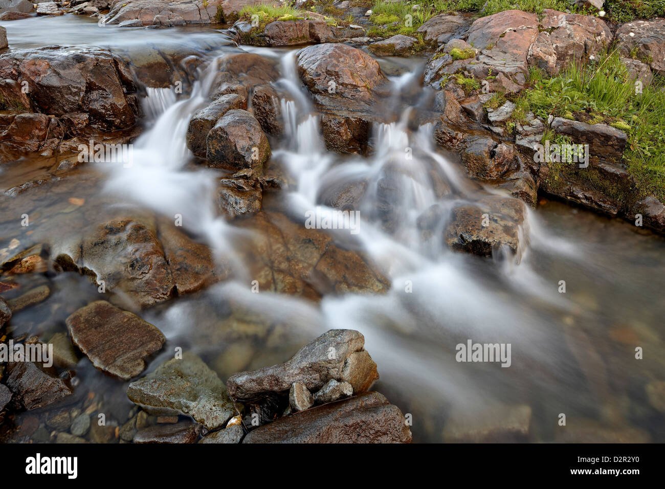 Cascate in Minnie Gulch, San Juan National Forest, Colorado, Stati Uniti d'America, America del Nord Foto Stock