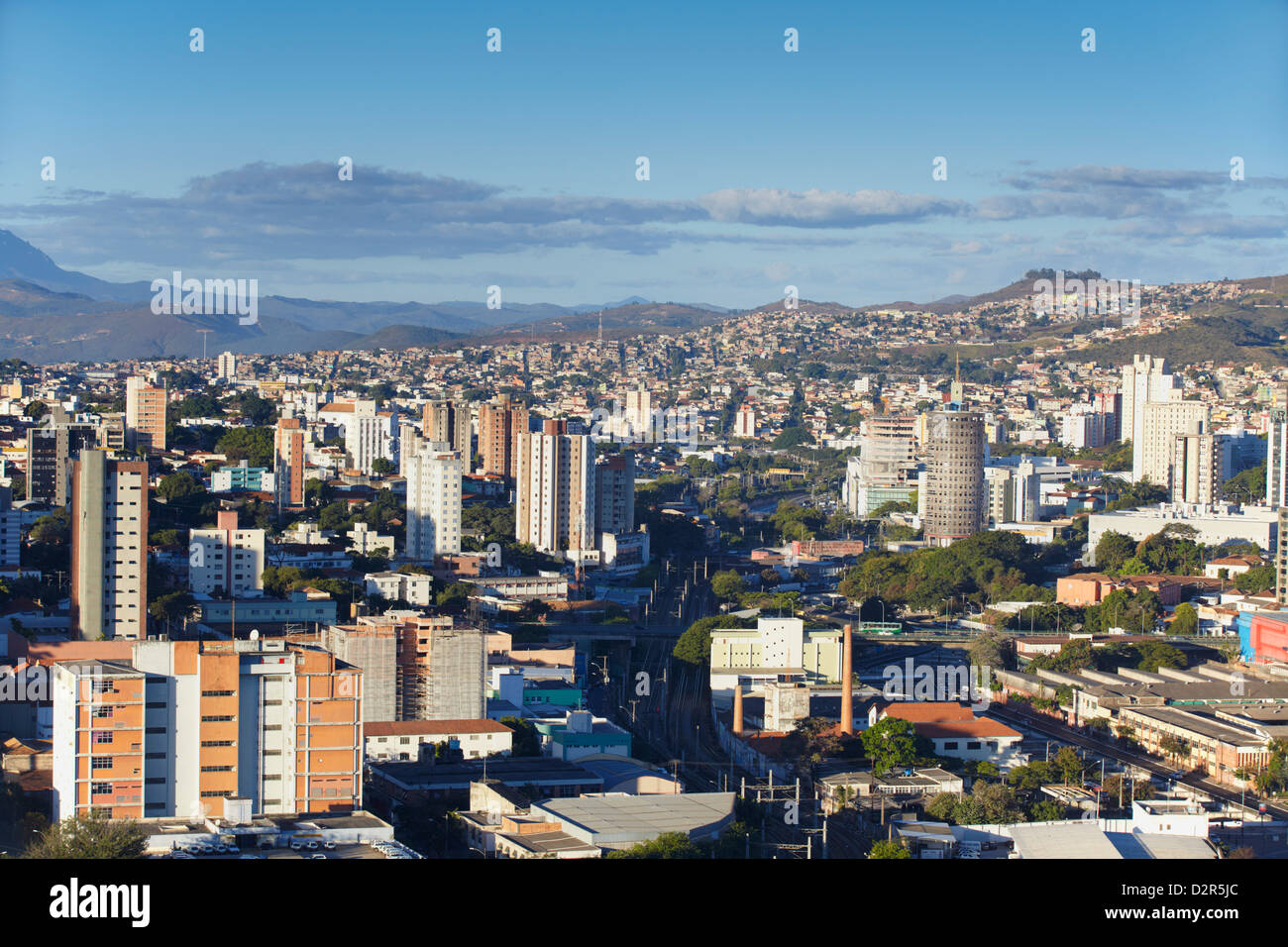 Vista dello skyline della città, Belo Horizonte, Minas Gerais, Brasile, Sud America Foto Stock