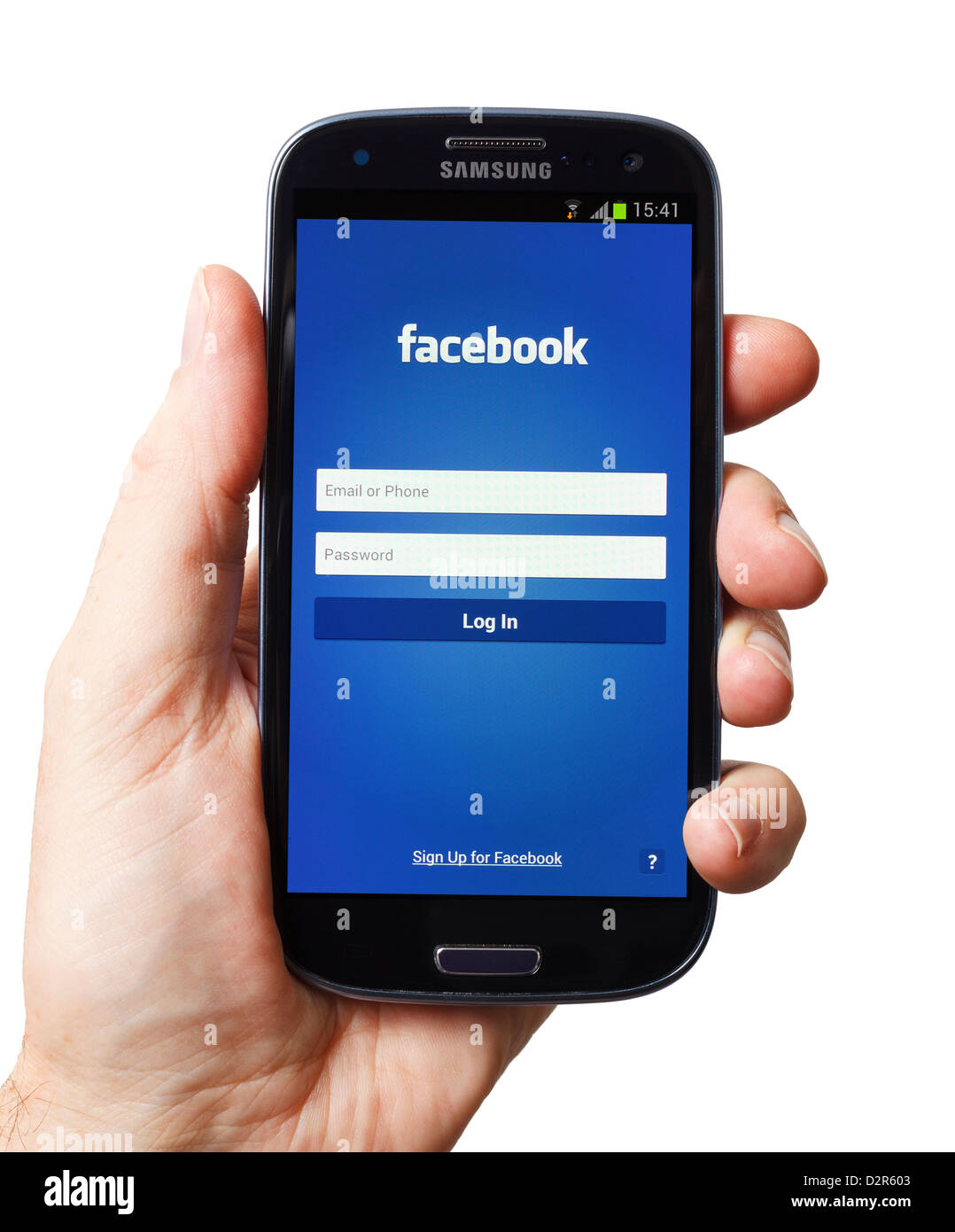 App Facebook su smartphone Android smart phone telefono cellulare Foto Stock