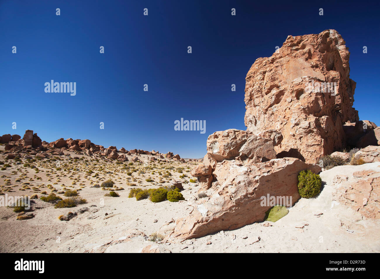 Paesaggio roccioso sul Altiplano, dipartimento di Potosi, Bolivia, Sud America Foto Stock