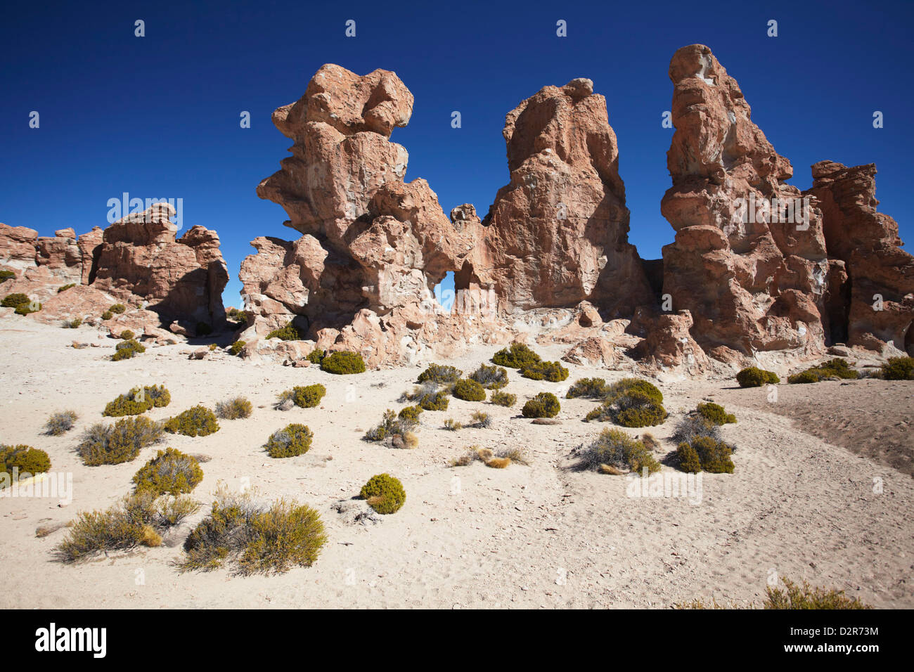 Paesaggio roccioso sul Altiplano, dipartimento di Potosi, Bolivia, Sud America Foto Stock