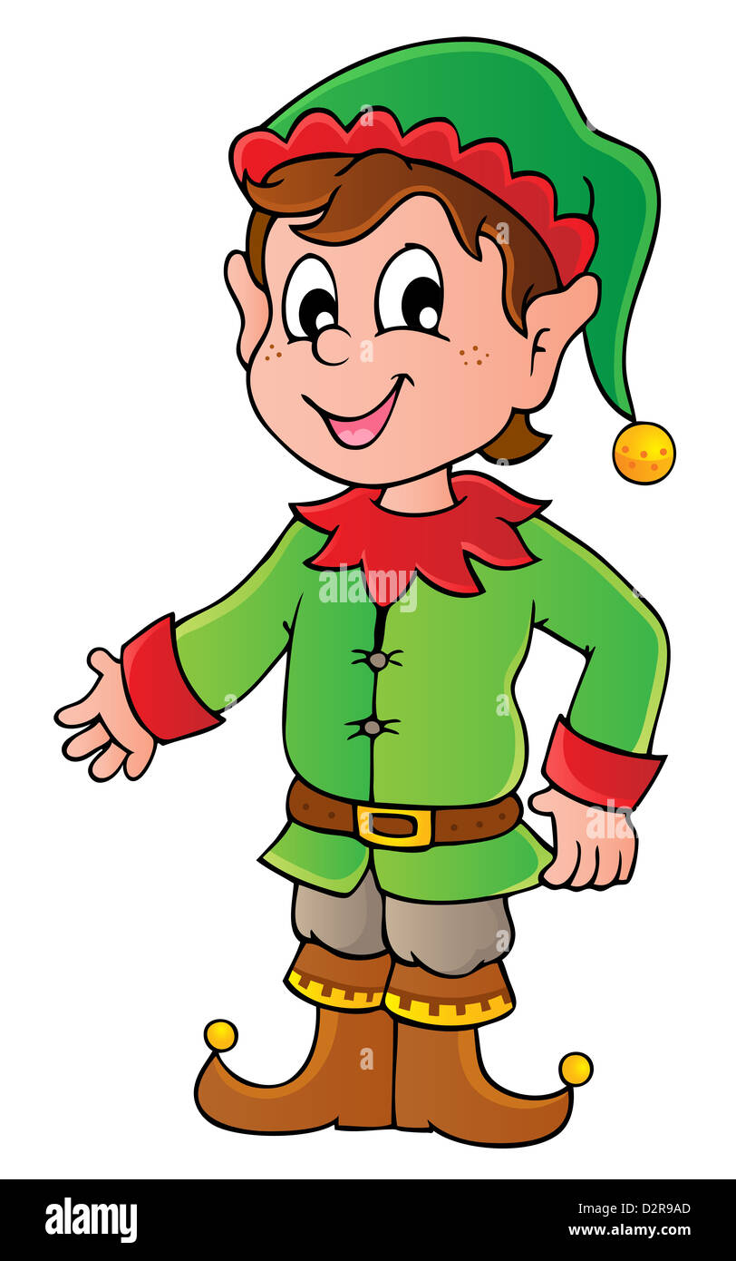 Elf natale tema 1 - foto illustrazione. Foto Stock